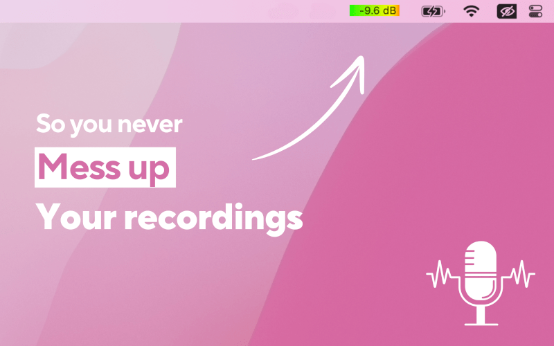 mic audio level light mode screenshot